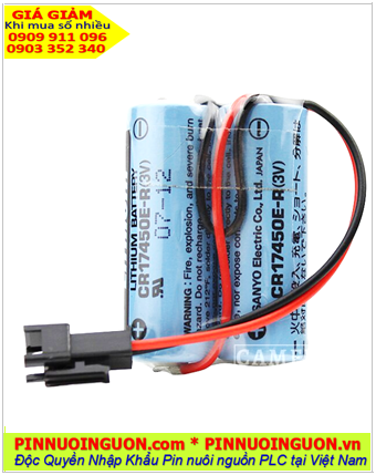 Sanyo CR17450E-R-2-CN10 (2 viên ghép đôi), Pin nuôi nguồn Sanyo CR17450E-R-2-CN10 chính hãng, Xuất xứ NHẬT 